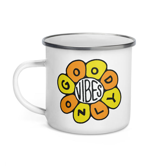 Good Vibes Only Enamel Mug